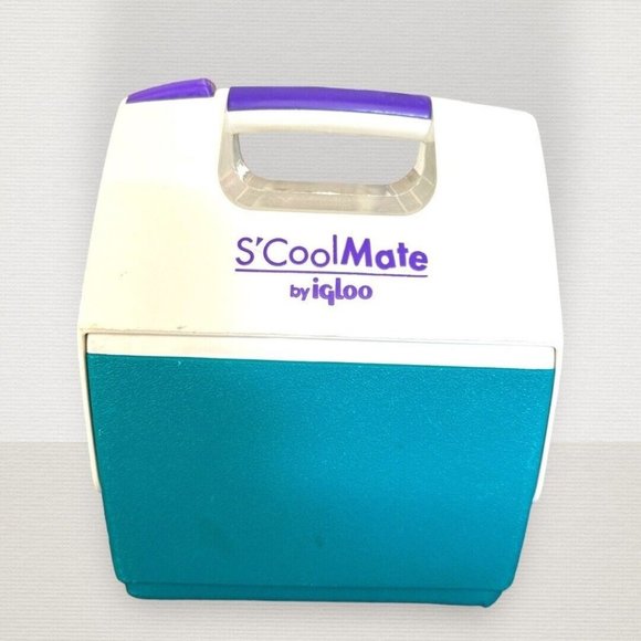 Igloo Other - Vintage Igloo S'Cool Mate Mini Lunch Box Personal Cooler Purple Teal White 90’s